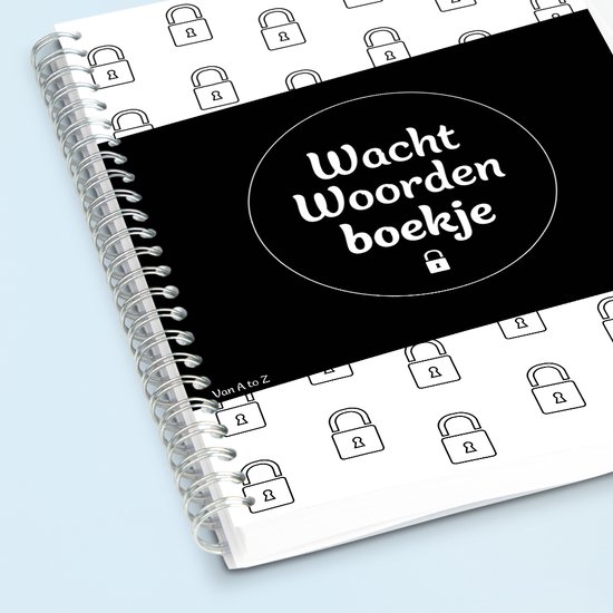 Wachtwoordboek met alfabetische tabbladen, wachtwoordbewaarboek voor senioren, individuele en kleurrijke tabbladen, spiraal hardcover wachtwoordnotitieboek voor website-aanmeldingen, 14,5 cm x 19,6 cm