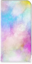 Bookcase Personaliseren Geschikt voor iPhone 15 Plus Telefoonhoesje Watercolor Light