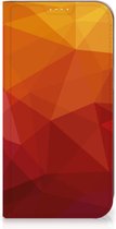 Stand Case Geschikt voor iPhone 15 Plus Polygon Red