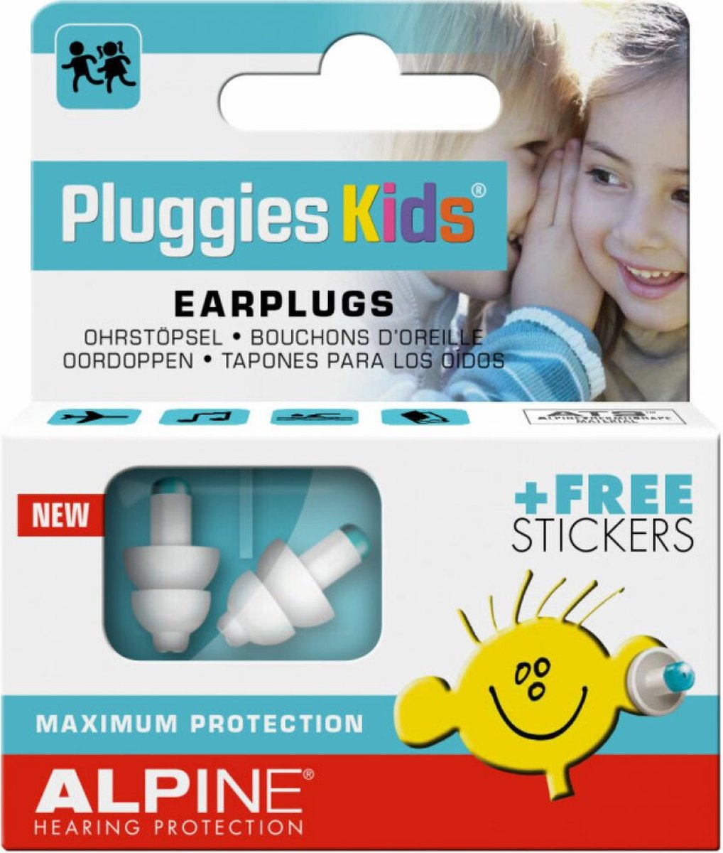 Alpine Oordopjes Pluggies Kids - 2 x 1 set - Voordeelverpakking