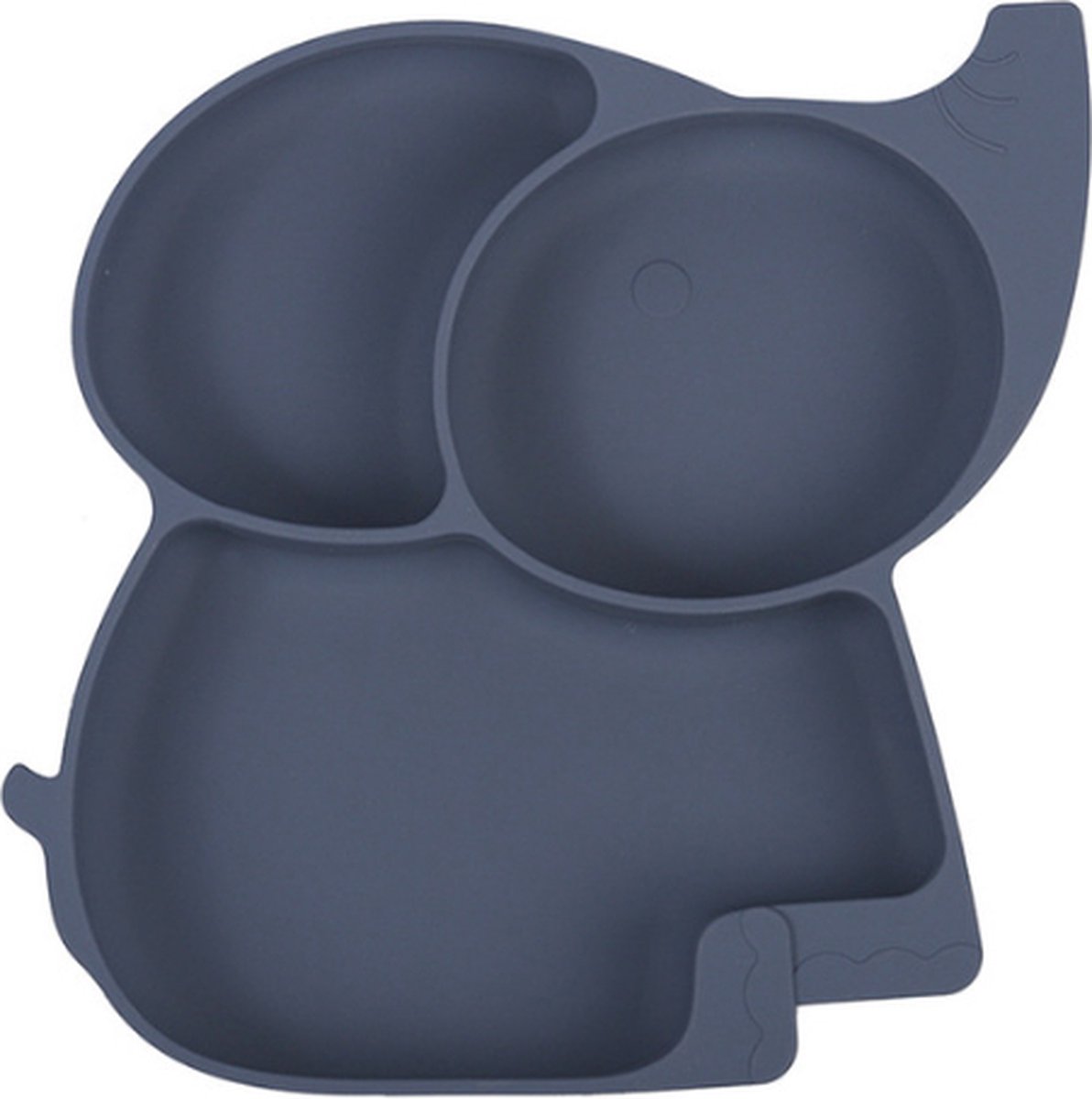 Goedkoopste Siliconen bord olifant blauw met zuignap - eetbord olifant met zuignap - eetbord zuignap - kinderbord