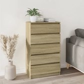 The Living Store Ladekast Sonoma Eiken - 5 lades - 60x36x103 - Duurzaam hout