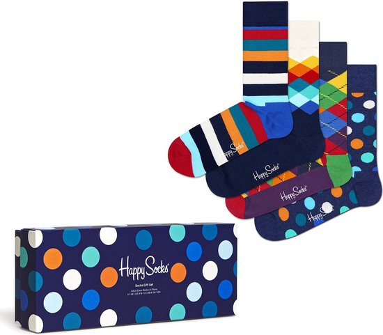 Happy Socks - Unisex Sokken Multi Color 4-Pack Gift Box - Multi - Maat 41-46