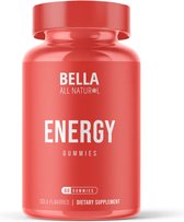 Bella All Natural - Energy Gummies - Cola smaak | verhoogt mentale alertheid en energieniveau - lang durende energieboost - Guaranazaad extract, Groene thee-extract, vitamine B12