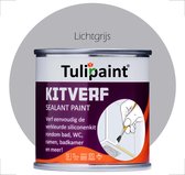 Tulipaint Kitverf (Lichtgrijs) - Kit verven - Siliconenkit verven schilderen - Kitstift - Kitranden vieze verkleurde gele vergeelde Kit schoonmaken reinigen reiniger - Kitreiniger