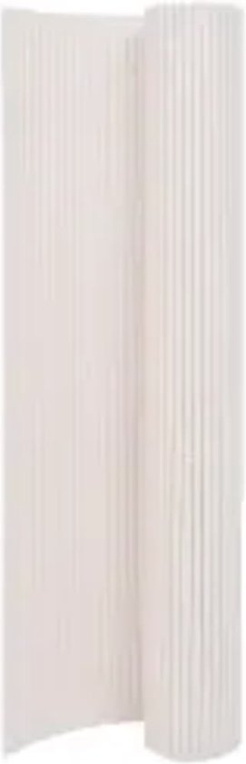 The Living Store Tuinhek PVC - 110 x 300 cm - Wit - UV- en weerbestendig - eenvoudig aan te passen