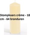 Stompkaars crème - 18 cm - 64 branduren