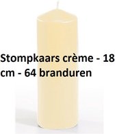 Bougie pilier crème - 18 cm - 64 heures de combustion
