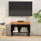 The Living Store Industrieel TV-meubel - Mangohout - 60 x 33 x 43.5 cm - Opbergruimte