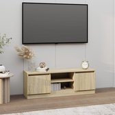 The Living Store Tv-kast Classic Sonoma Eiken - 102x30x36cm - Stevig houten meubel