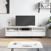 The Living Store TV-meubel Bewerkt Hout - 150 x 30 x 44.5 cm - Wit