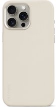 DECODED Leren Back Cover - iPhone 15 Pro Max - Hoogwaardig Europees Leer - Geschikt voor MagSafe - Clay Beige