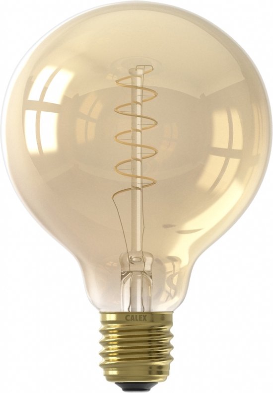 Calex Lichtbron E27 Globelamp - Glas - Goud - 10 x 14 x 10 cm (BxHxD)
