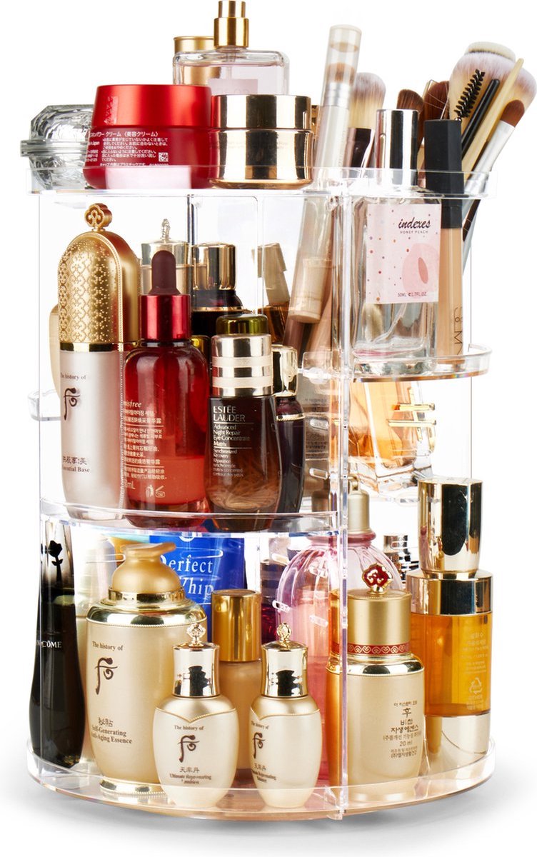 Make Up Organizer - Skincare Organizer - Organizer Make Up - Transparant - 360º Draaibaar - 4 Lagen