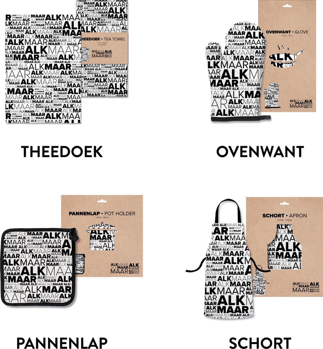 Alkmaar keukentextiel voordeelpakket - Souvenirs Nederland