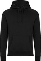 Unisex Premium Raglan Hoodie met capuchon Black - XS