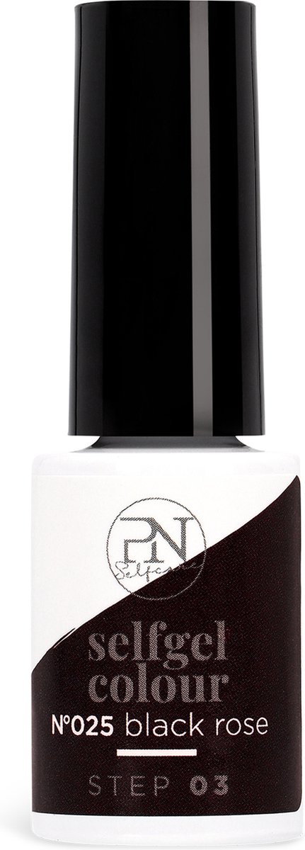 PN Selfcare 'N25 Black Rose' Gelnagellak Zwart - Vegan - 21 Dagen Effect - Voor UV/LED Lamp - 6ml