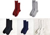 Fliex - Sokken - basic gekleurd - 5 paar multipack - maat 35-40