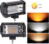 UNIEK! 13cm 10-30V LED Werklamp met Witte en Oranje 4x4offroad - Achteruitrijamp - Werklamp - Grootlicht - Waterdicht - Extreem fel - Tractor – Truck - 6000K