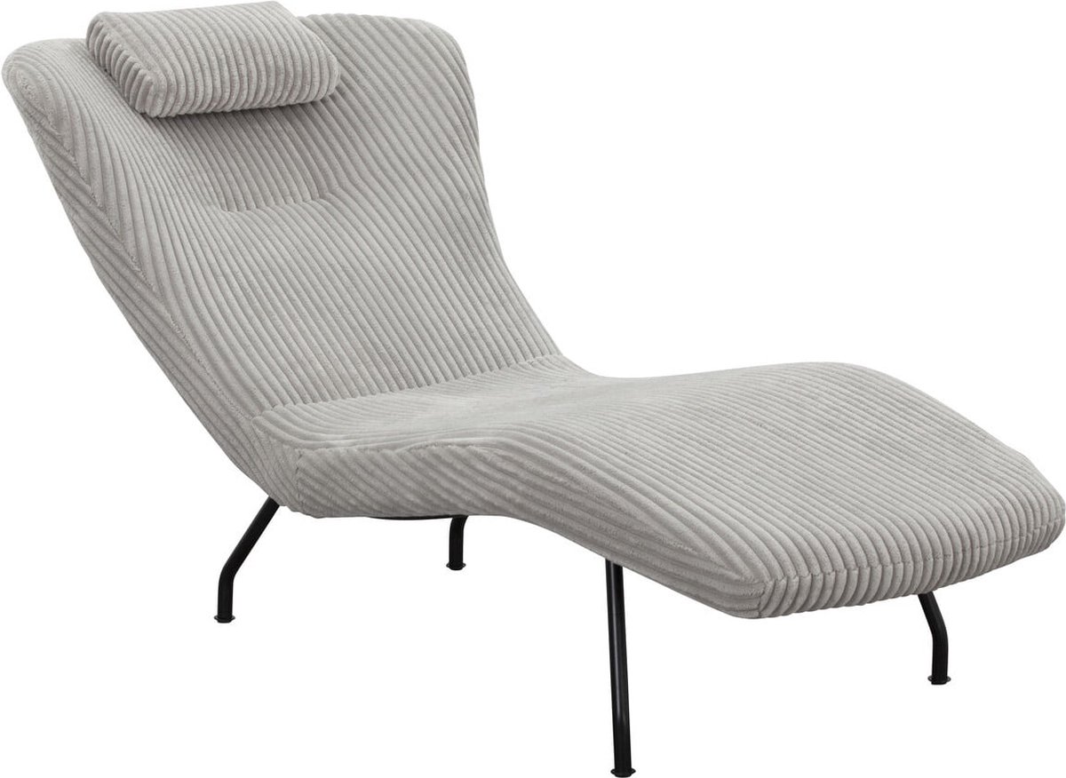 Relaxfauteuil Keanan Lichtgrijs - Stof
