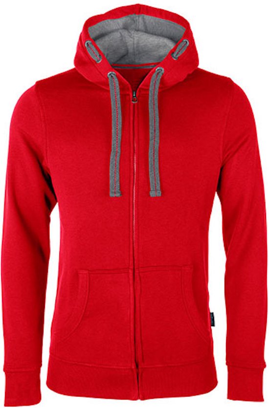 Men´s Hooded Jacket met ritssluiting Red - 5XL