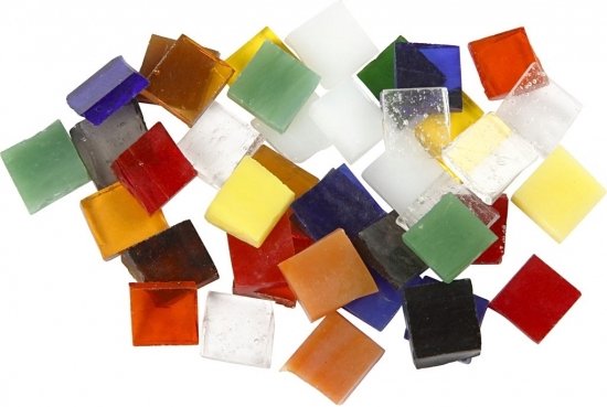 Mosaïque de verre carreaux de couleur carrés 10x10 mm 700 pièces