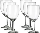 Set van 12x stuks wijnglazen voor witte en rode wijn Gilde - Witte/rode wijn glazen - Wijnglazen van glas
