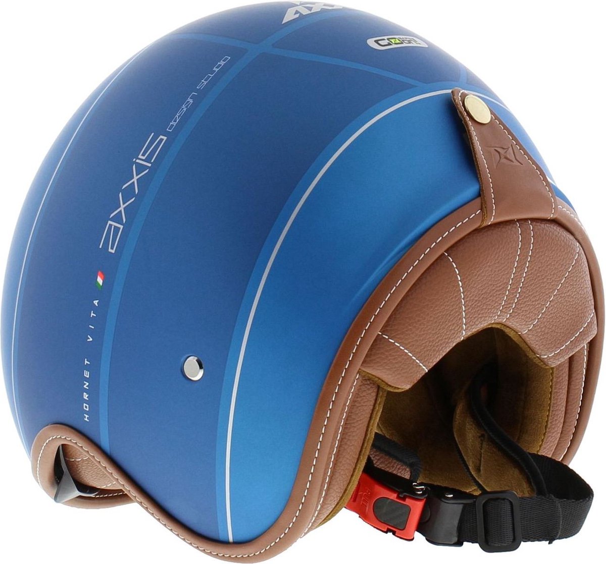 Axxis Hornet SV jet helm Vita mat blauw S - Motor / Brommer / Scooter / Vespa – foto 6
