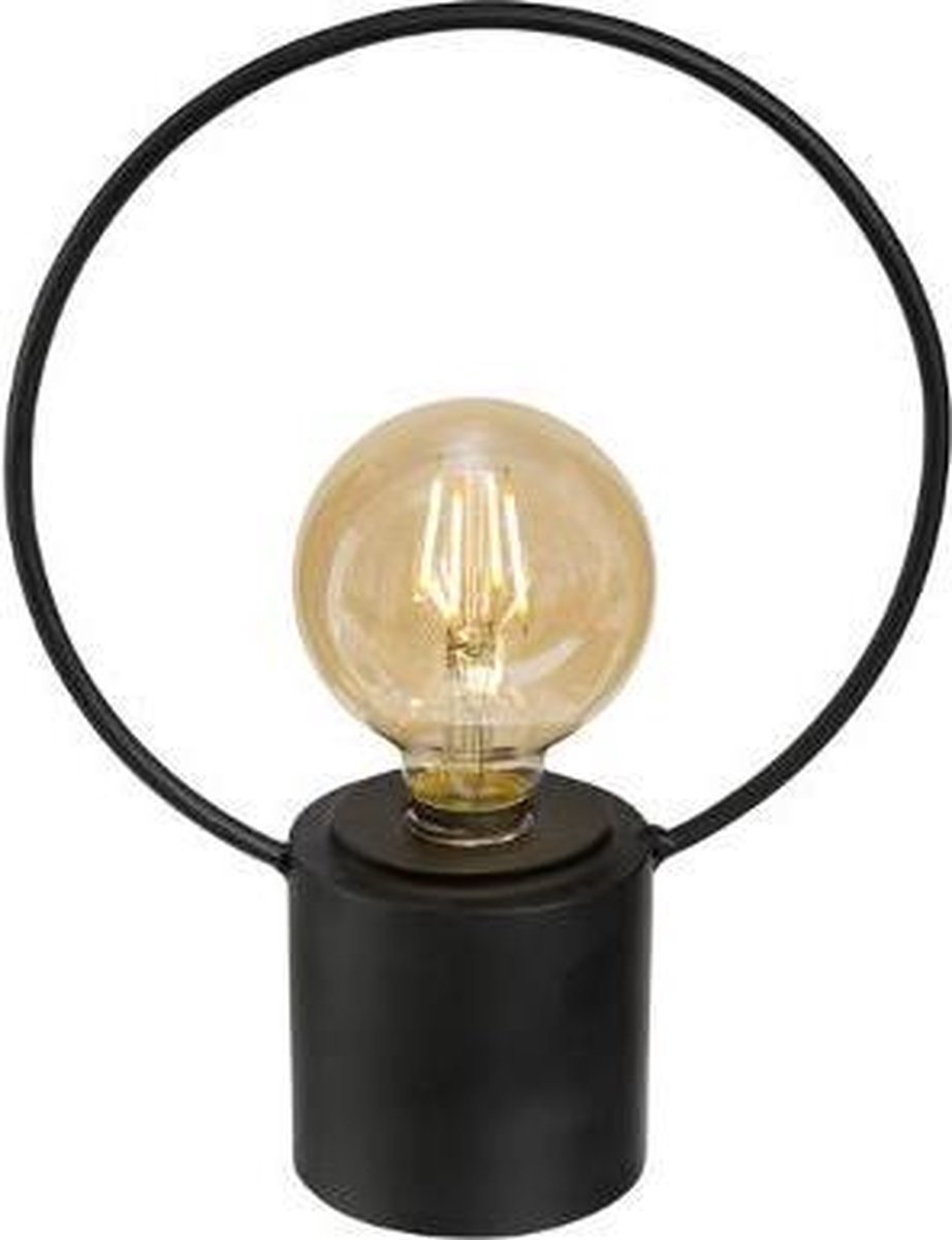 Atmosphera LED lamp - Tafellamp - Nachtlamp - Zonder snoer - H26.5 - Zwart - werkt op batterijen