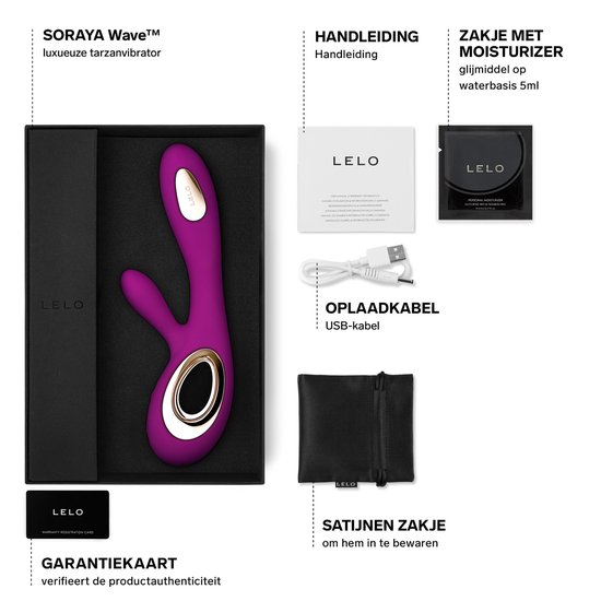 LELO SORAYA Wave, Vibromasseur Rabbit Utilisant WaveMotion, Sextoyse couple plaisir, Vibromasseurs feminin va et vient, LELO Sex Toýs Femme Clitoridien, Deep Rose