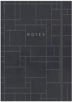 Hobbit - Notitieboek A4 - Grijs met zilverfolie vierkanten - Hardcover - Gelinieerd