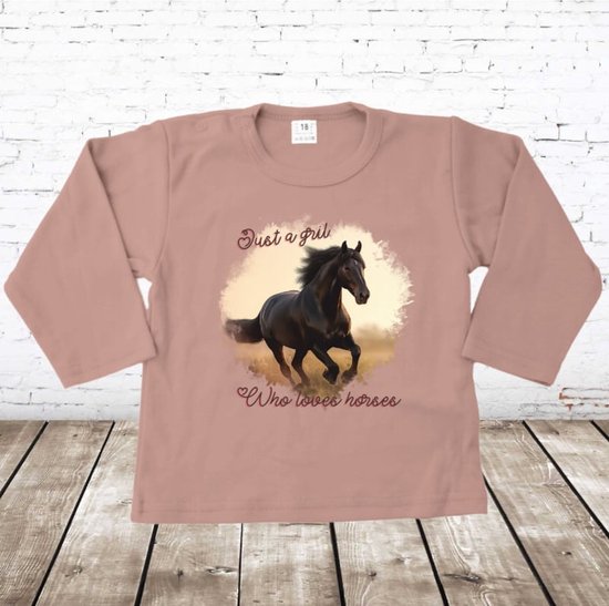 Baby shirt met paard -s&C-56-Longsleeves meisjes