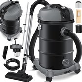 MASKO® industriële stofzuiger nat-droog roestvrij staal 2300W + stopcontact | blaasfunctie | droog en nat zuigen | Push&Clean | industriële stofzuiger met en zonder zak | zakloos - Antraciet