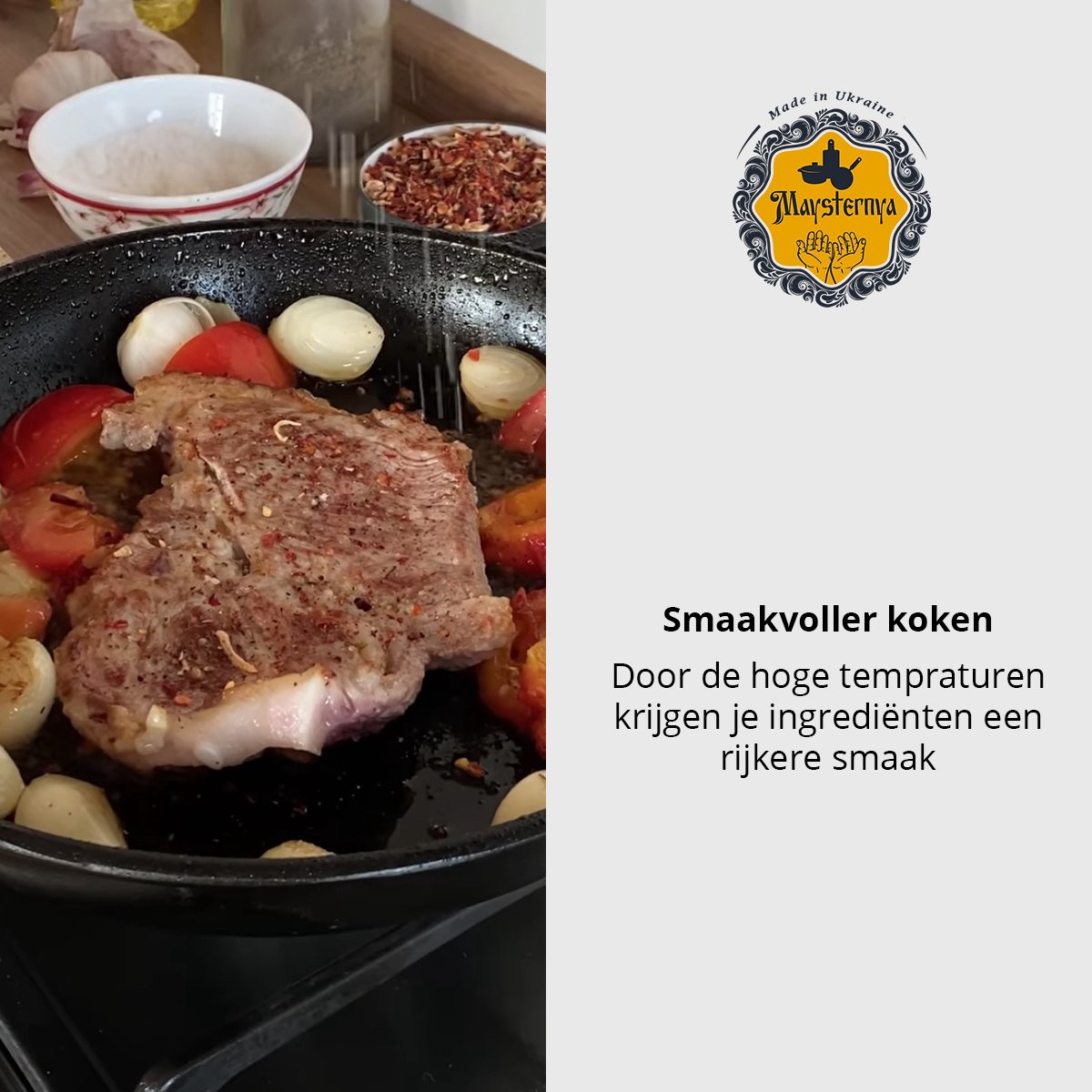 Poêle barbecue en fonte Maysternya™ - ø 40 x 4 cm - Cocotte en fonte pour  tout type de