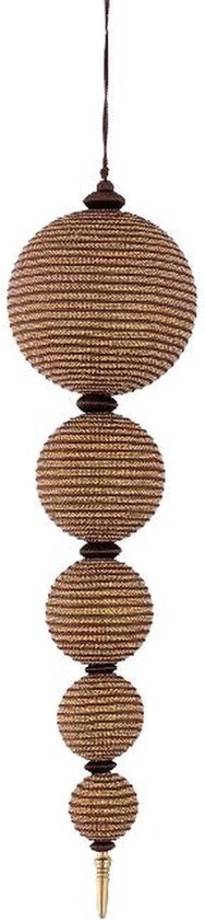 Décorations de Noël PTMD - Cintre Honora - 20 x 22 x 75 cm - Polyester - Marron