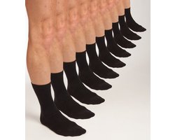 Bjorn Borg 10-paar - heren sokken uni zwart - Zwart (41/45)