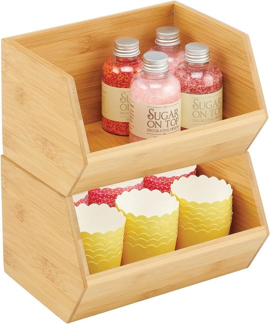 IGNPION Stapelbare opbergdoos met 2 niveaus, doorzichtige opbergcontainers voor kunst en handwerk met draaggreep, multifunctionele opbergbox voor nagellak, leermiddel, naaiaccessoires, Dlue