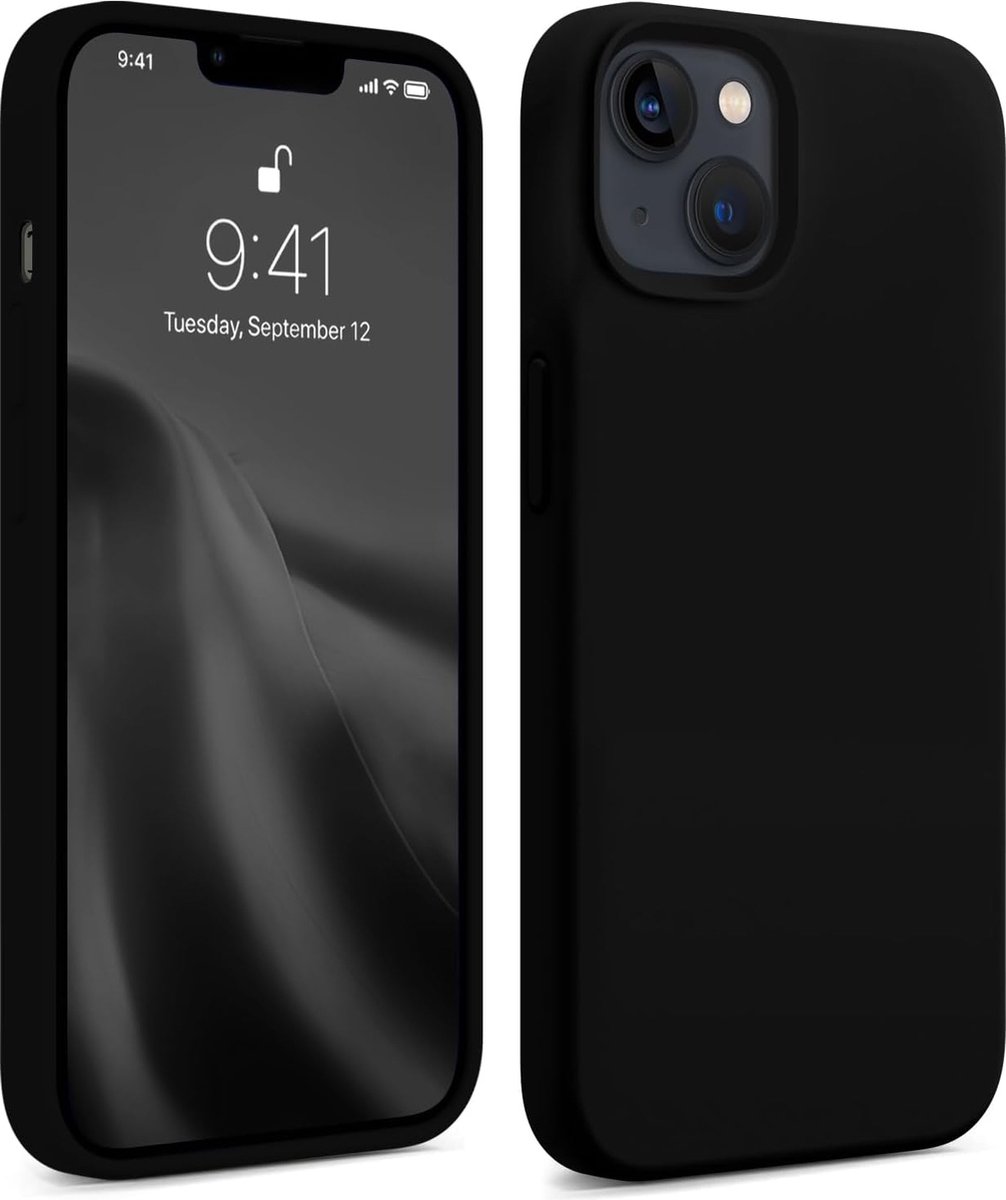 Casemania Hoesje Geschikt voor Apple iPhone 15 Plus - Zwart - Siliconen Back Cover