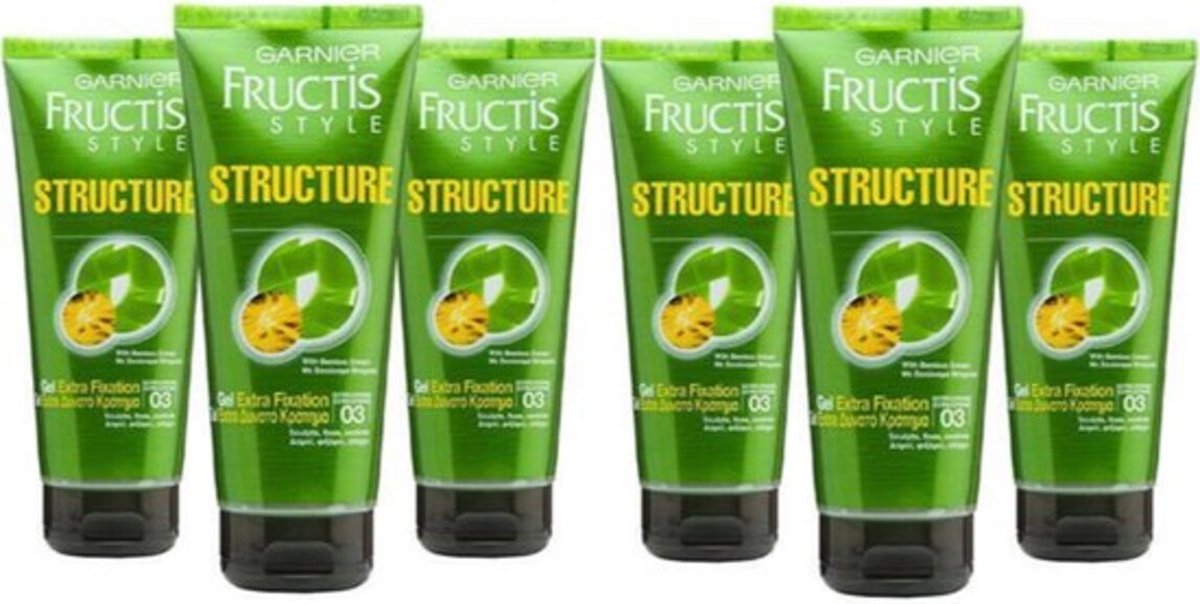 Garnier Fructis Style Structuring Gel Strong-6 x 200 ml - Voordeelverpakking