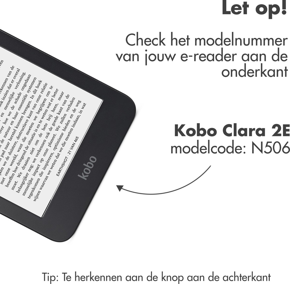 Coque pour Kobo Clara 2E,Tolino Shine 4 Coque à rabat design Slim Hard  iMOSHION® Noir - Accessoires liseuse - Achat & prix