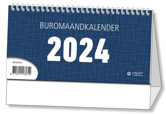MGPcards - Omlegweekkalender 2024 - Week begint op Zondag - Buro
