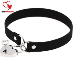 BDSM Bondage ketting met sleutel - Hartje - Slot - Halsband