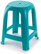 Forte Plastics Keukenkrukje/opstapje - Handy Step - turquoise blauw - kunststof - 37 x 37 x 46 cm