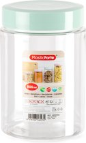 Forte Plastics Pot de conservation/pot de conservation - 800 ml - plastique - vert menthe - L10 x H15 cm