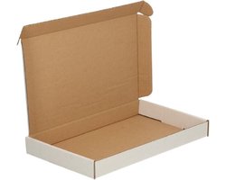 Brievenbusdoos A5 - 100 stuks - Verzenddoos - Brievenbuspakje - Pakket brievenbus - Sterke doos - kartonnen doos - Wit - 255x160x28 mm