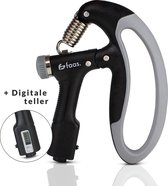 Verstelbare Handtrainer - 10 tot 100 KG - Digitale Teller - Handknijper Fitness - Vinger / Onderarm - Grip Trainer - Zwart