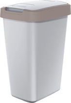 Keden - Compact Q - Poubelle 12L - poubelle - Frêne avec cadre marron clair