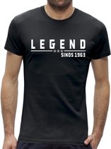 Legend 60 jaar t-shirt / kado tip man / Heren maat S / Verjaardag cadeau