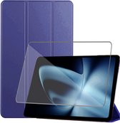 Tablet Hoes + Screenprotector geschikt voor OnePlus Pad – Tempered Glass - Extreme Shock Case Blauw