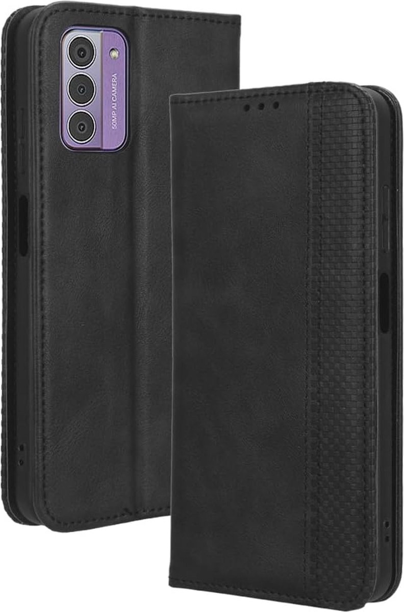 Geschikt voor Nokia G42 5G - Magnetische flip cover hoesje - Zwart